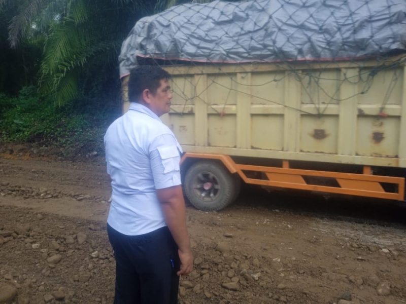 Camat Panuturi simatupang sangat berterima kasih atas responsif pihak PT. Nauli sawit atas Penimbunan jalan rusak dengan sertu di jalan SM Raja kelurahan Bajamas