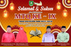 MTQ Tingkat Desa Kelebuk Ke- IX Tahun 2024 Resmi Di Buka Camat Bengkalis Taufik Hidayat S. STP. MPA