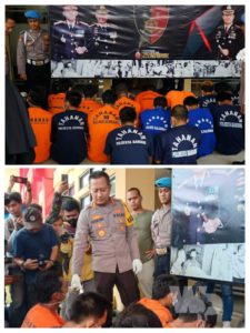 Bersama 35 unit sepeda motor yang diamanan, polisi juga menggelandang 23 tersangka dalam berbagai kasus curanmor dengan modus yang beragam.