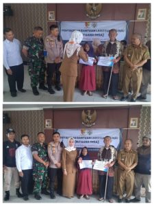 IPDA BUDI SH Kapolsek Cimaung Hadiri Penyaluran BLT di Desa Cikalong.Kab Bandung