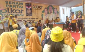 Partai Golkar Kota Lubuk Linggau Berkontribusi dalam Pemecahan Rekor MURI Senam Sehat HUT ke-60