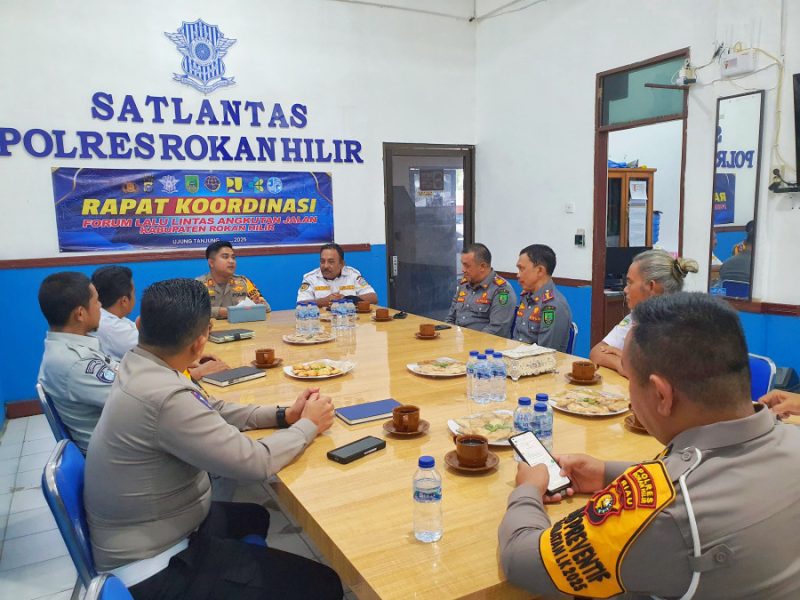 Satlantas Polres Rohil Sosialisasi Keselamatan Bersama Dishub dan Organda