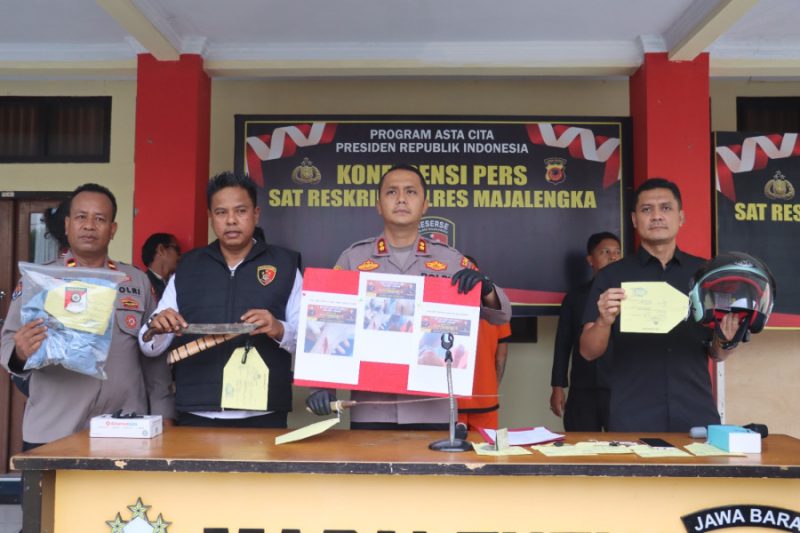 Polres Majalengka Berhasil Amankan Empat Pelaku Pencurian Dengan Kekerasan