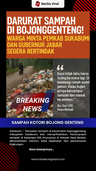 Darurat Sampah di Bojonggenteng! Warga Minta Pemkab Sukabumi dan Gubernur Jabar Segera Bertindak”