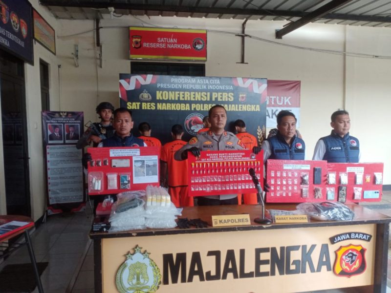 Polres Majalengka Ungkap Kasus Peredaran Narkoba Mei-Juni 2025