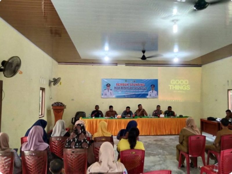 Pemdes Berancah Bersama BPD dan PLD Melaksanakan Rembuk Stunting Tingkat Desa Berancah Kecamatan Bantan